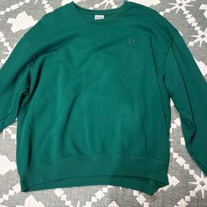 PINK Victoria's Secret Green Crewneck Sweater
